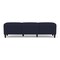 Lesro Siena Lounge Reception 3 Seat Bench, Black, OH Navy Upholstery SN3001 - alternate 1